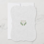 Invitation Royal Gold Crest Lush Greenery 50e fête d'annivers (Dos)