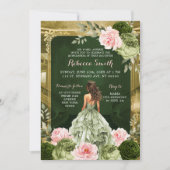Invitation Royal Grand Palace Blush Rose Sage Vert 15 Años (Devant)