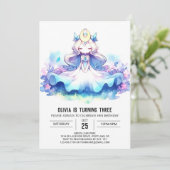 Invitation Royal Happy Princess Birthday (Debout devant)