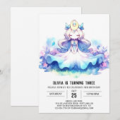 Invitation Royal Happy Princess Birthday (Devant / Derrière)