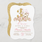 Invitation Royal Little Princess 3e anniversaire (Devant / Derrière)