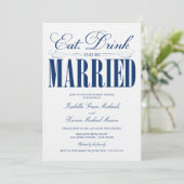 Invitation Royal Mange, Boit & Be Married | Dîner de répétiti (Debout devant)