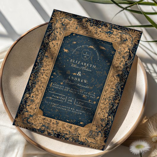 Invitation Royal Midnight Celestial Wedding