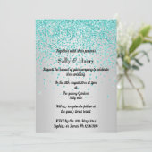Invitation Royal Mint Diamonds mariage cristal vert Argent (Debout devant)