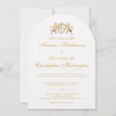 Invitation Royal Muse Médiéval Imaginaire Plum Floral Mariage (Devant)