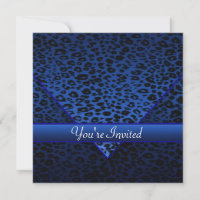 Royal Navy Blue Leopard Party
