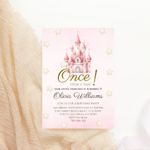 Invitation Royal Pink Fairytale Princess Anniversaire