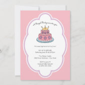 Invitation Royal Pink Princess Castle (Dos)