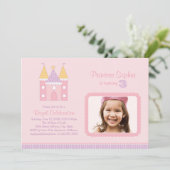 Invitation Royal Pink Purple Princess Photo Anniversaire (Debout devant)