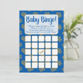 Invitation Royal Prince Bingo Baby shower Jeu bleu (Debout devant)