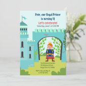 Invitation Royal Prince Boy fête d'anniversaire (Debout devant)