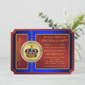 Invitation Royal Prince Boys Prince fête d'anniversaire (Debout devant)