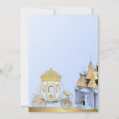 Invitation Royal Prince Castle Carriage Blue Gold Boy (Dos)