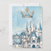 Invitation Royal Prince Castle Dragon Crown Blue Gold Boy (Dos)