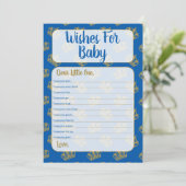 Invitation Royal Prince Souhaite Baby shower Game Blue (Debout devant)