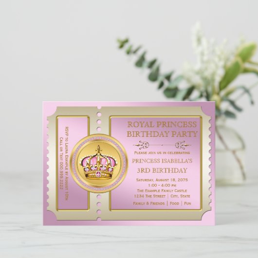 Invitation Royal Princess (Debout devant)