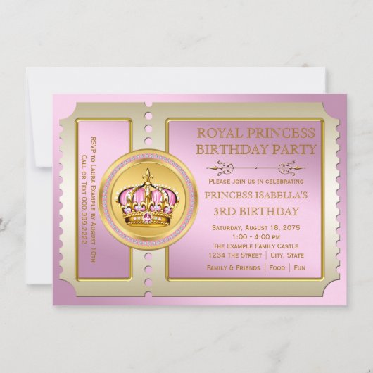 Invitation Royal Princess (Devant)