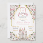Invitation Royal Princess Blush Pink Baby shower de luxe (Devant)