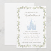 Invitation Royal Princess Castle Birthday Party Fairytale  (Devant / Derrière)