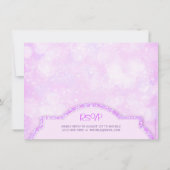 Invitation Royal Princess Purple Parties scintillant Girls An (Dos)