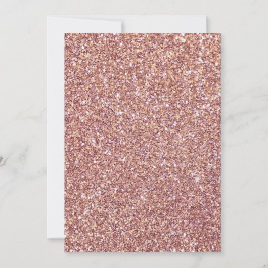 Invitation Royal Princess Rose Gold Parties scintillant Quinc (Dos)