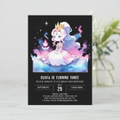 Invitation Royal Printable Princesse Anniversaire (Debout devant)