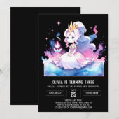 Invitation Royal Printable Princesse Anniversaire (Devant / Derrière)