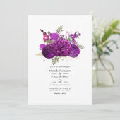 Invitation Royal Purple et Gold FlorMariage (Debout devant)