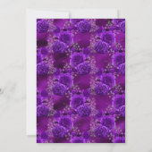 Invitation Royal Purple et Silver Floral Douche par courrier (Dos)