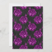 Invitation Royal Purple et Silver Floral Mariage virtuel (Dos)