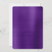 Invitation Royal Purple Foil noir et blanc 40e anniversaire (Dos)