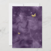 Invitation Royal Purple Gold Luxury Butterfly Quinceanera (Dos)