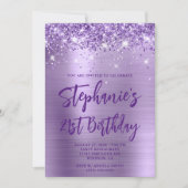Invitation Royal Purple Parties scintillant Foil Bold 50e ann (Devant)
