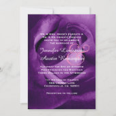 Invitation Royal Purple Rose Mariage V12 (Devant)