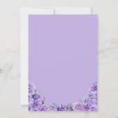 Invitation Royal Purple Roses & Argent Tiara Quinceanera (Dos)