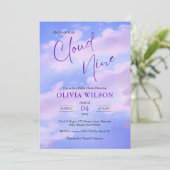 Invitation Royal Purple Sur Cloud 9 Fête des mariées (Debout devant)