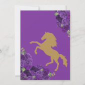 Invitation Royal Purple Western Charro Floral Quinceanera (Dos)
