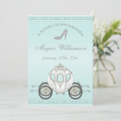 Invitation Royal Quinceañera Princess Coach & Sparkle Heels (Debout devant)