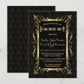 Invitation Royal Roaring 20s Gold Art Déco (Devant / Derrière)