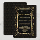 Invitation Royal Roaring 20s Gold Art Déco Fête des mariées (Devant / Derrière)