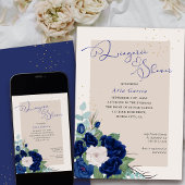Invitation Royal Rose Blue Ivory Floral Lingerie Douche