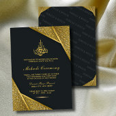 Invitation Royal & Rustic Or Élégant de Luxe Islamique Mehndi