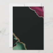 Invitation Royal Sparkle Emerald Green Elegant Agate Mariage (Dos)