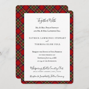 Invitation Royal Stewart Clan Tartan Scottish Plaid