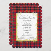 Invitation Royal Stewart Original Tartan Avec Cadre Or (Devant / Derrière)