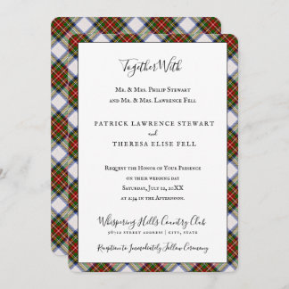 Invitation Royal Stewart Robe Clan Tartan Scottish Plaid