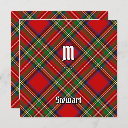Invitation Royal Stewart Tartan (Devant / Derrière)