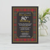 Invitation Royal Stuart Royal Stewart Tartan 80e anniversaire (Debout devant)