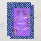 Invitation Royal violet (Devant / Derrière)