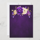 Invitation Royal Violet violet or Fête des mariées florale (Dos)
